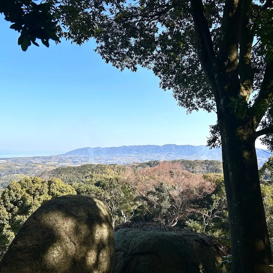 岩上神社から見える山の景色