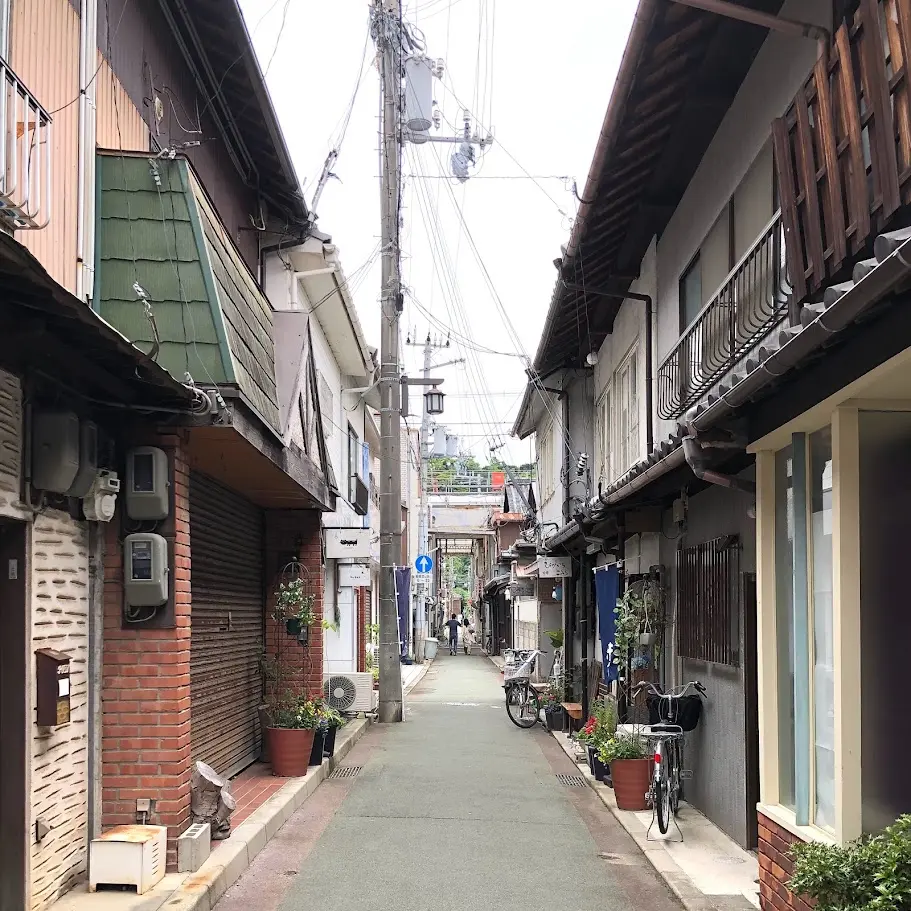洲本レトロこみちの伝統的な日本家屋
