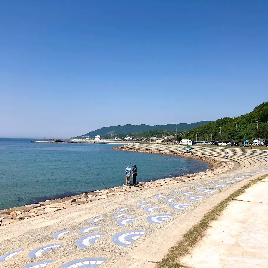 多賀の浜海水浴場の散歩＆釣りスポット